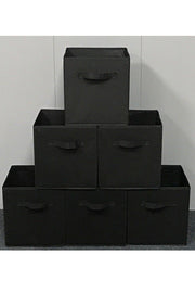 Multi-Purpose 6 Pieces Cabinet Organizer Box Decorative Storage Box Shelf Organizer Black - Swordslife