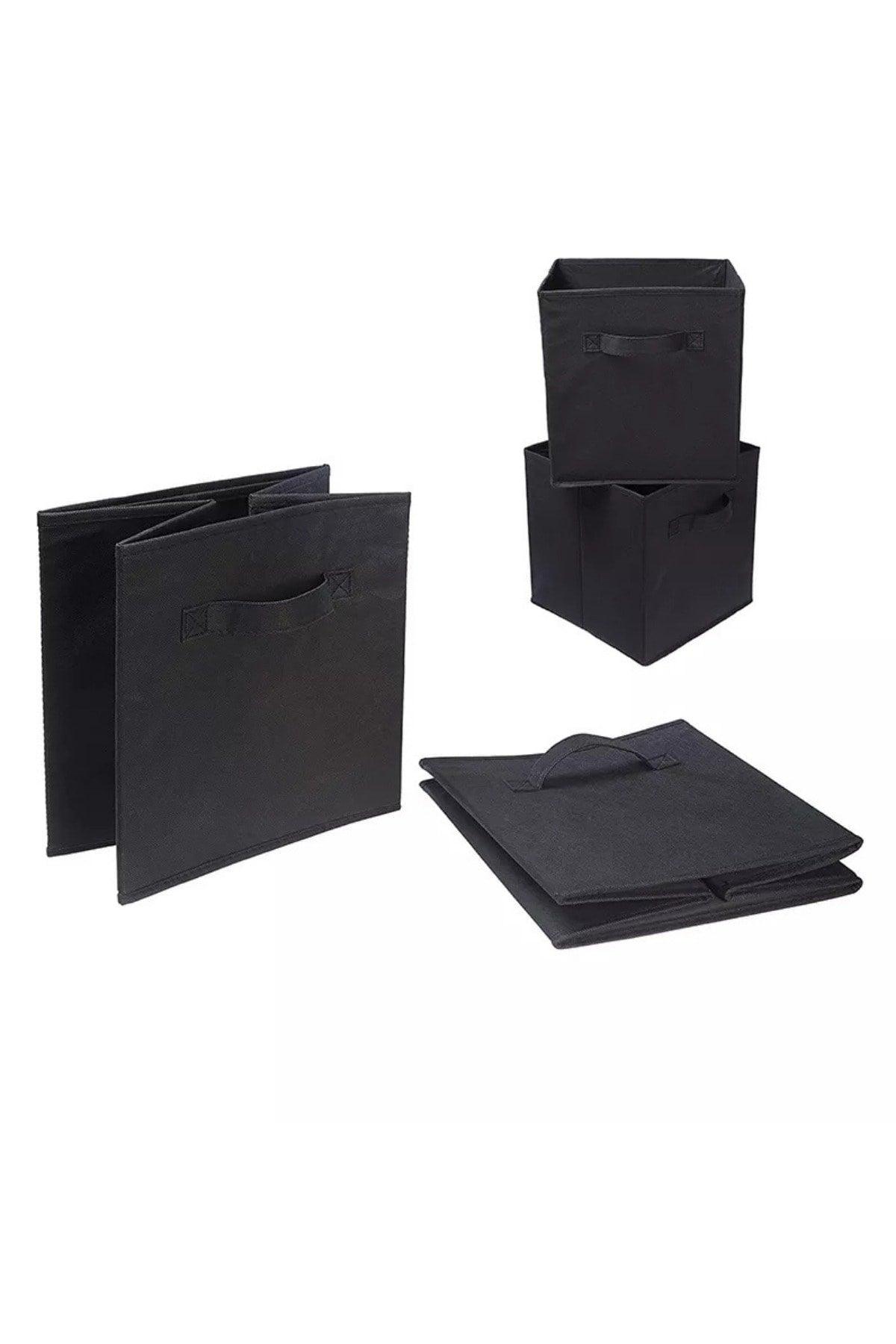 Multi-Purpose 6 Pieces Cabinet Organizer Box Decorative Storage Box Shelf Organizer Black - Swordslife