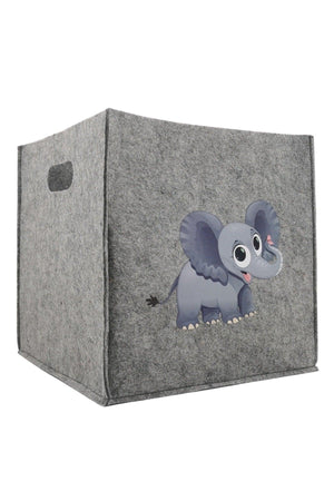 Multi-Purpose Felt Organizer Basket Kids Room Toy Basket // 30x30x30 Cm Elephant - Swordslife