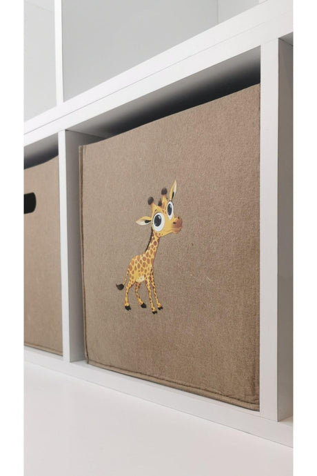 Multi-Purpose Felt Organizer Basket Kids Room Toy Basket 30x30x30 cm Giraffe - Swordslife