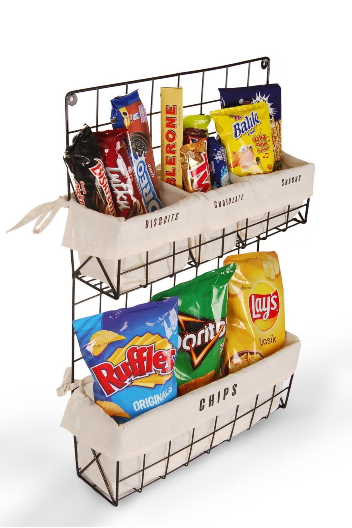 Multi-Purpose Wire Textile Printed Kitchen Basket - Swordslife