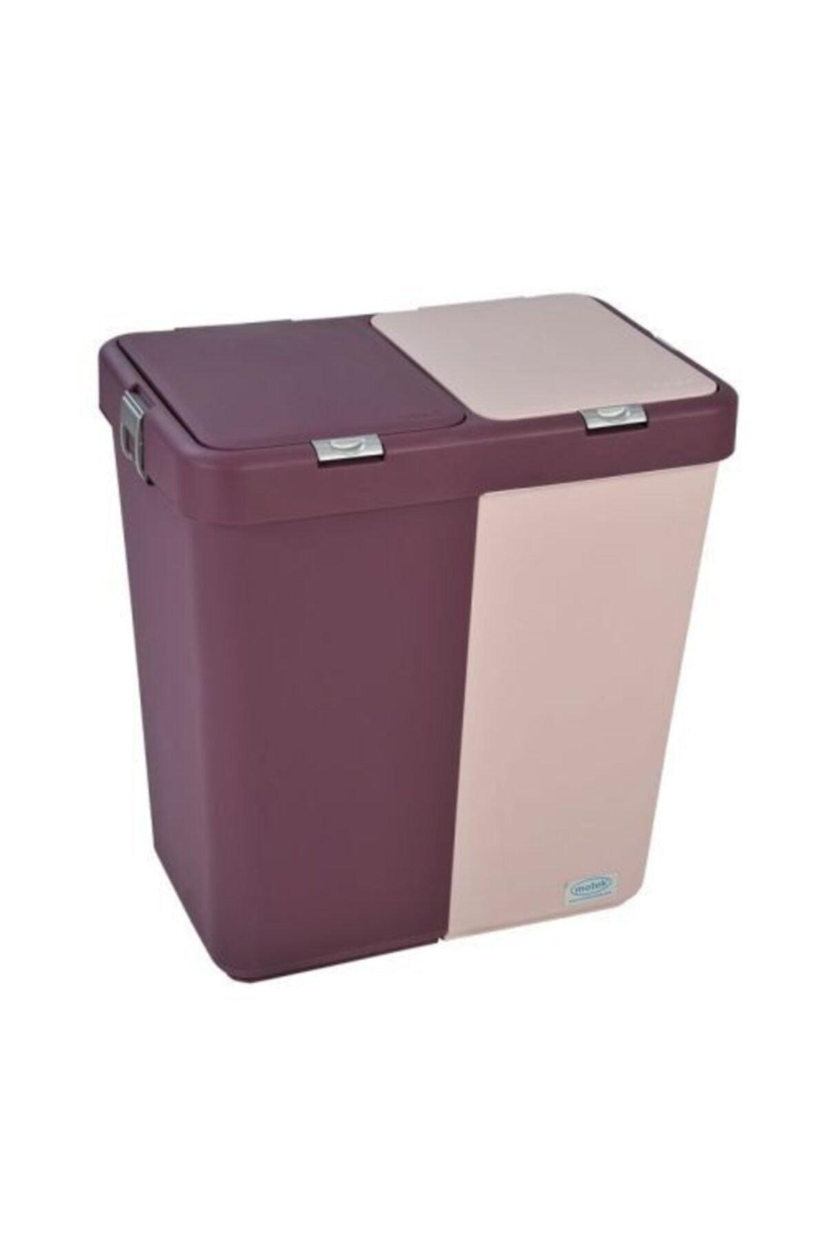 Plum Powder Double Laundry Basket