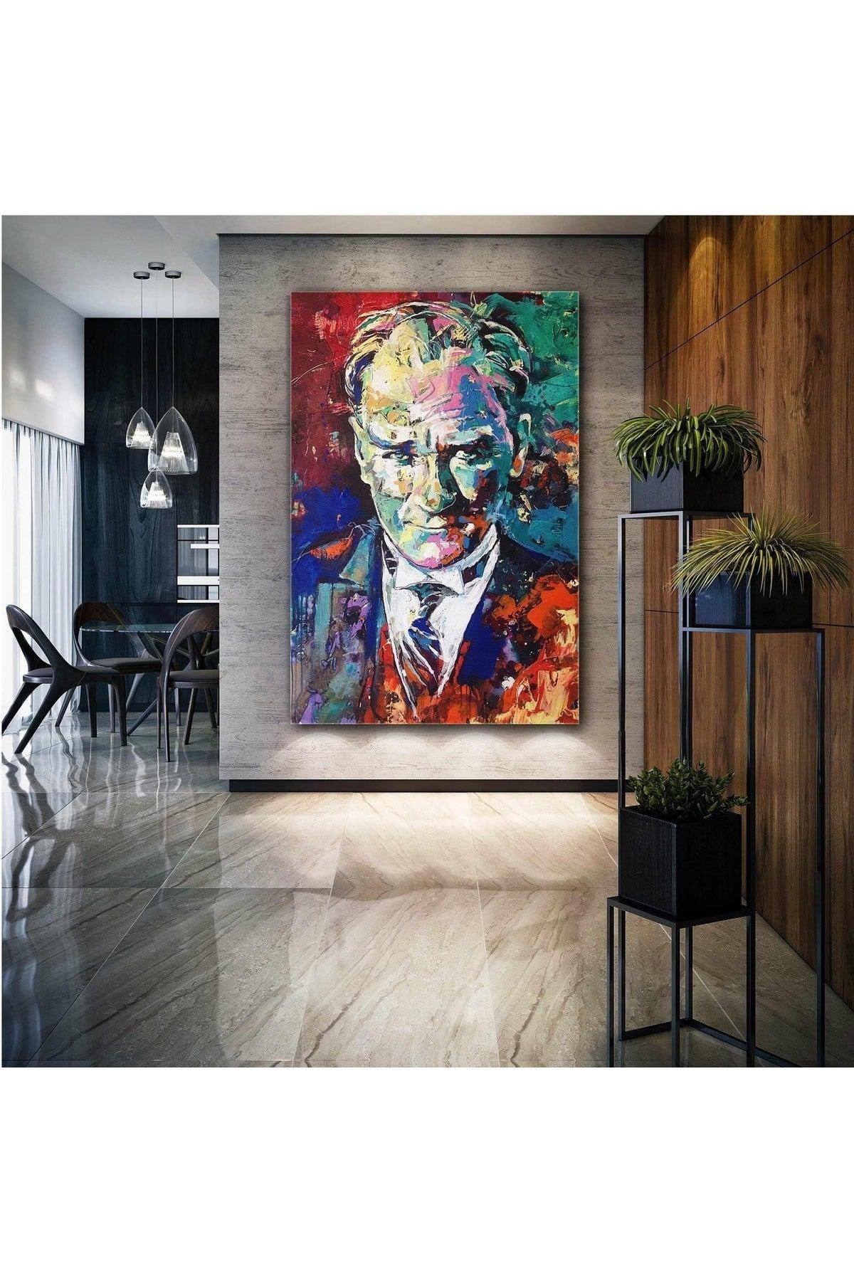 Mustafa Kemal Atatürk Charisma Portrait Oil Painting Effect Decor Canvas Painting - Swordslife