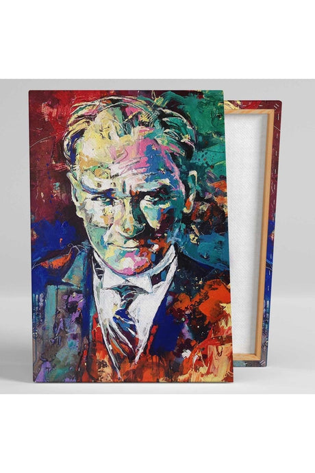 Mustafa Kemal Atatürk Charisma Portrait Oil Painting Effect Decor Canvas Painting - Swordslife