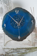 Muyika Diverso Blue Decorative Table Clock18x23cm Silent Mechanism Mms-epo - Swordslife