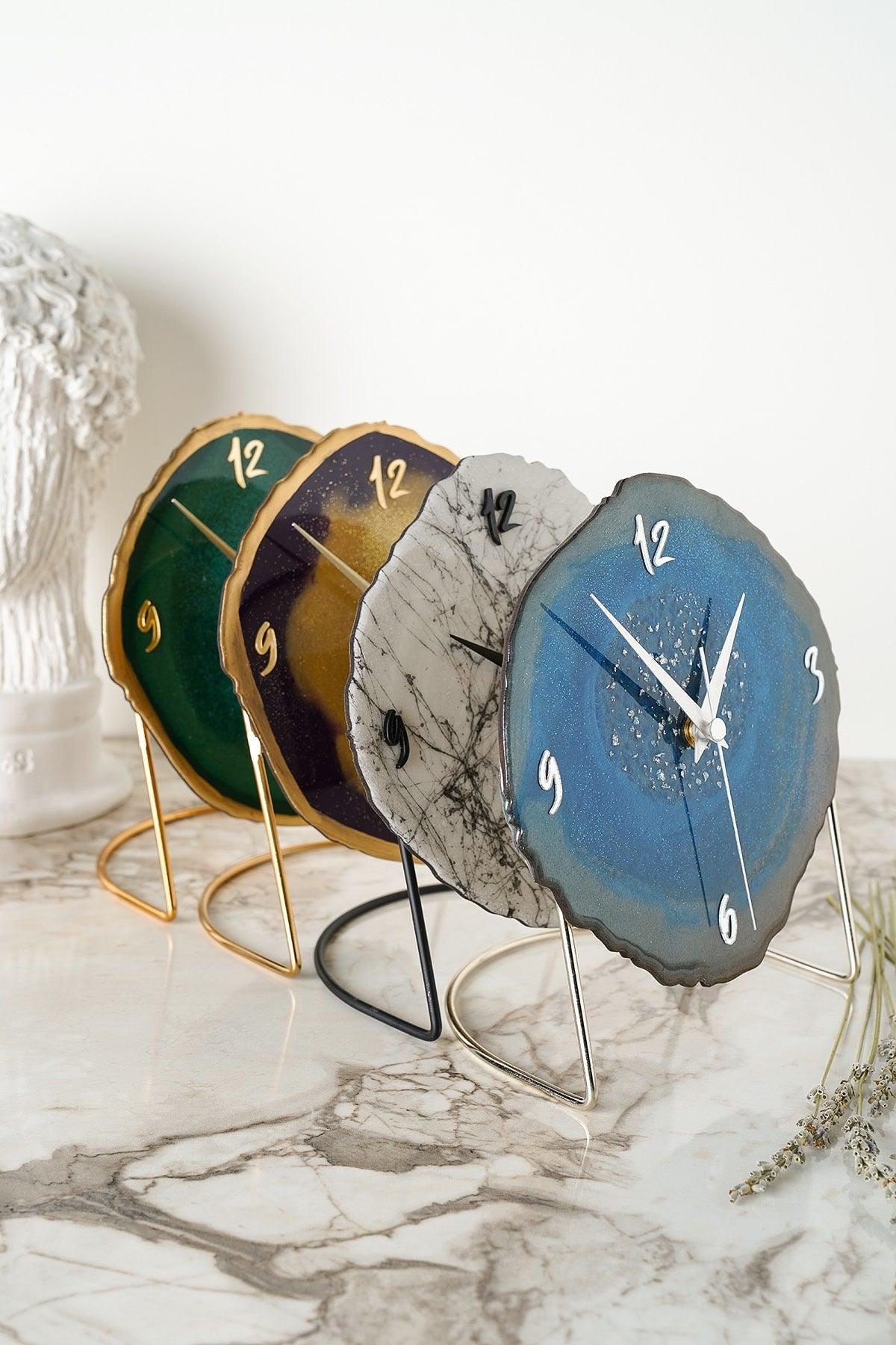 Muyika Diverso Blue Decorative Table Clock18x23cm Silent Mechanism Mms-epo - Swordslife