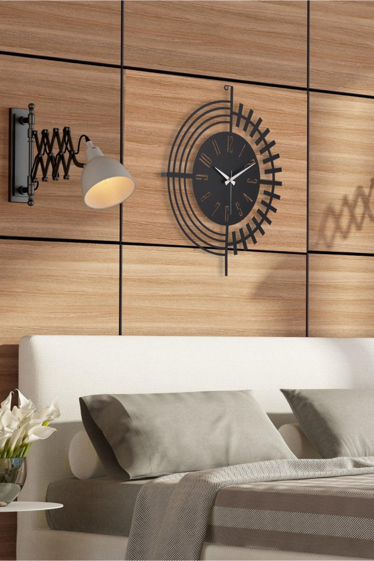 Muyika Dubai Metal Black Wall Clock 50x50cm Silent Mechanism Mds-50 - Swordslife