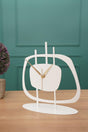 Muyika Pietra Metal White Table Top Clock 21x23cm Mms-m - Swordslife