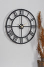 Muyika Roman Numeral Metal Black Wall Clock 50x50cm Mds-50 - Swordslife