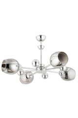 Nairobi 4 Piece Silver Smoked Opaque Glass Chandelier - Swordslife