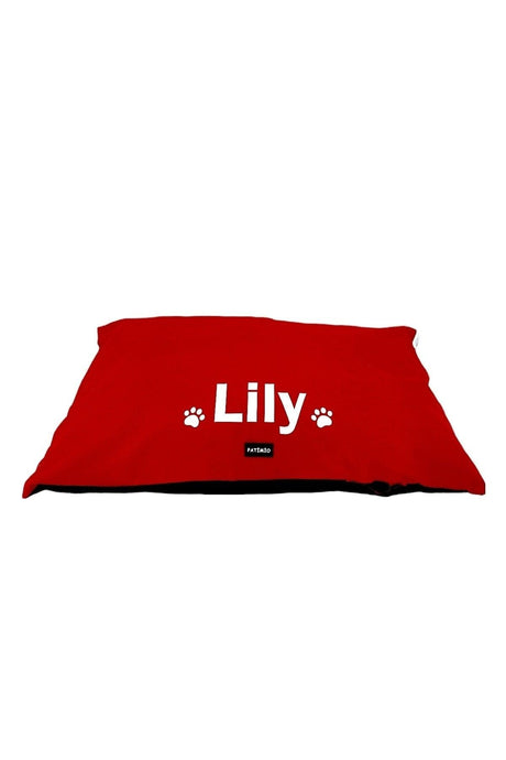 Name Custom Cat And Dog Bed Red Color