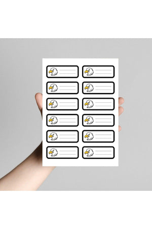School Nameplate Sticker