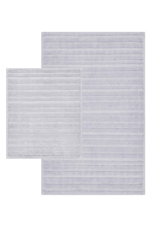 Natural Cotton 2 Piece Bathroom Rug Set