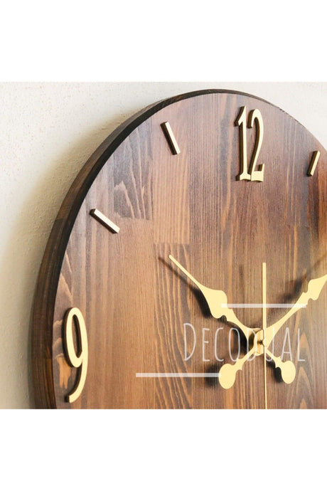 Natural Solid Wood Wall Clock 40cm Diameter - Swordslife