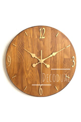 Natural Solid Wood Wall Clock 40cm Diameter - Swordslife