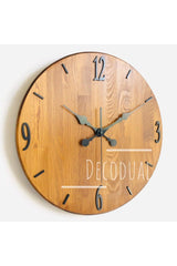 Natural Solid Wood Wall Clock 40cm Diameter - Swordslife