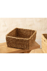 Natural Story Wicker Basket 26x26x12cm Brown - Swordslife