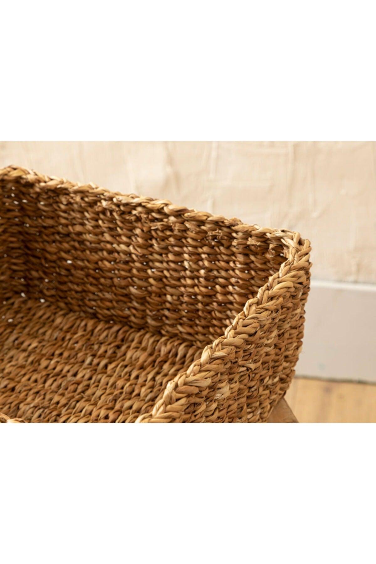 Natural Story Wicker Basket 26x26x12cm Brown - Swordslife