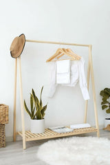 Natural Wooden Garment Hanger Clothes Hanger Wardrobe 125x106x38 Cm - Swordslife