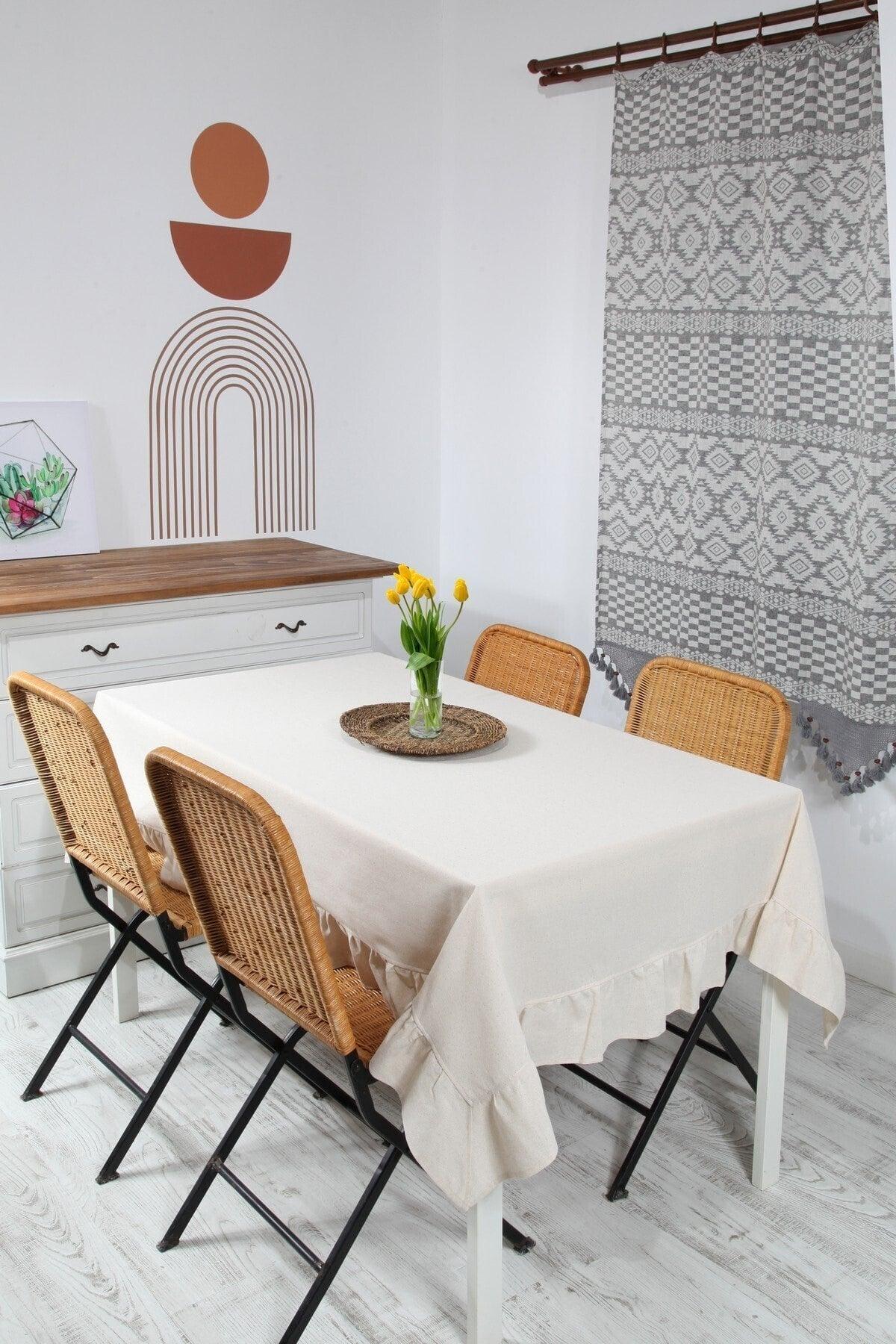 Natural Table Cloth Vintage 140x180 Cm - Swordslife