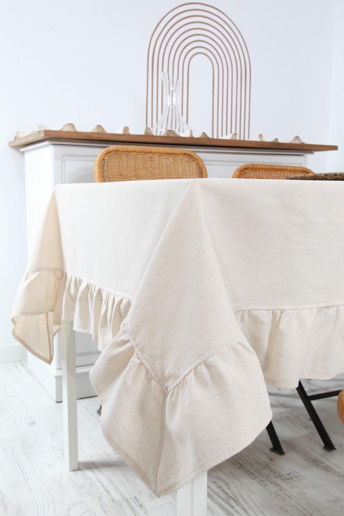 Natural Table Cloth Vintage 140x180 Cm - Swordslife