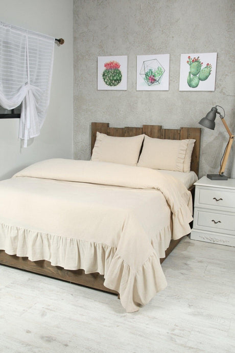 Natural Bedspread Set Double Vintage 240x260 Cm - Swordslife