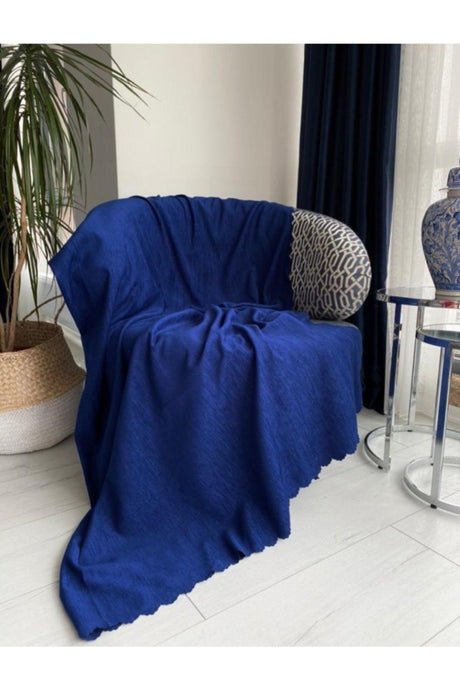 Navy Blue Non-Slip Chenille Sofa Cover Sofa Bed