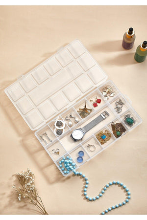 Necklace Ring Accessory Storage And Organizer Jewelry And Watch Box Large Size With 15 Compartments - Swordslife