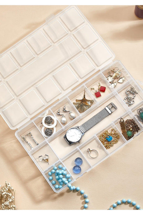 Necklace Ring Accessory Storage And Organizer Jewelry And Watch Box Large Size With 15 Compartments - Swordslife