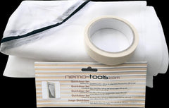 Dust Barrier Fabric with Zipper and Adhesive Tape, 330 cm Length (Includes 25 m Roll and Tape)