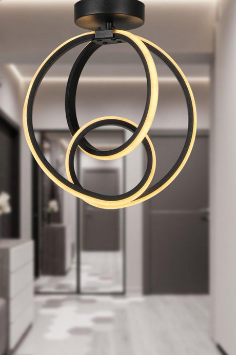 Neo 3 Color Led Ceiling Mount Chandelier Black - Swordslife
