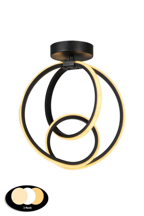 Neo 3 Color Led Ceiling Mount Chandelier Black - Swordslife