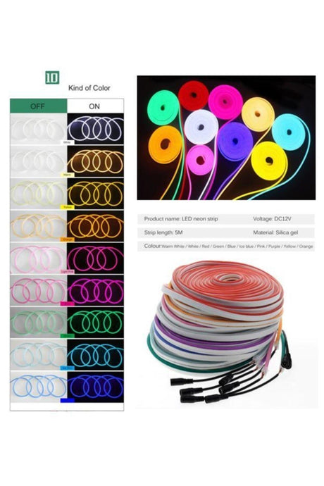 Neon Light Led Strip 12v 8*16mm Flexible Silicone