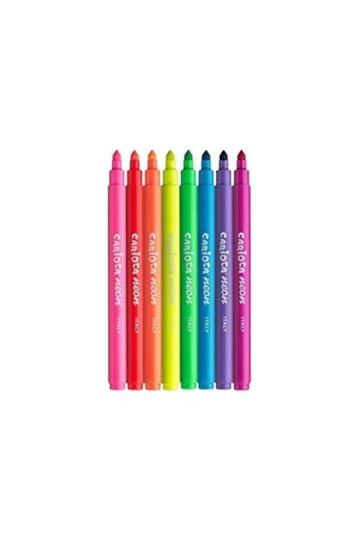 Neon Washable Felt Crayons 8 Pcs