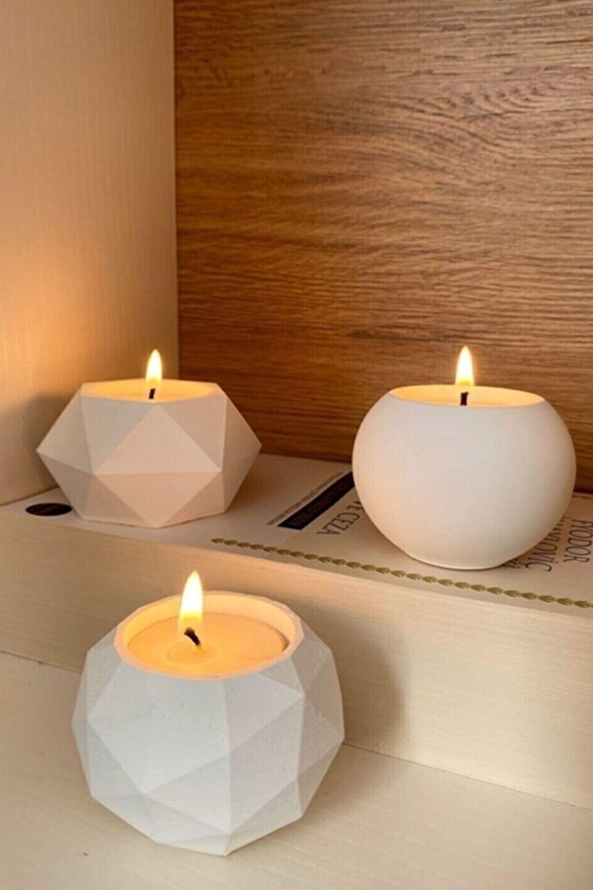 Generation Triple Tealight Concrete Candle Holder Set - Swordslife