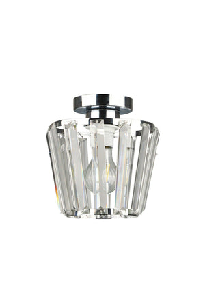 Neva Ceiling Mount Single Chandelier Chrome - Swordslife