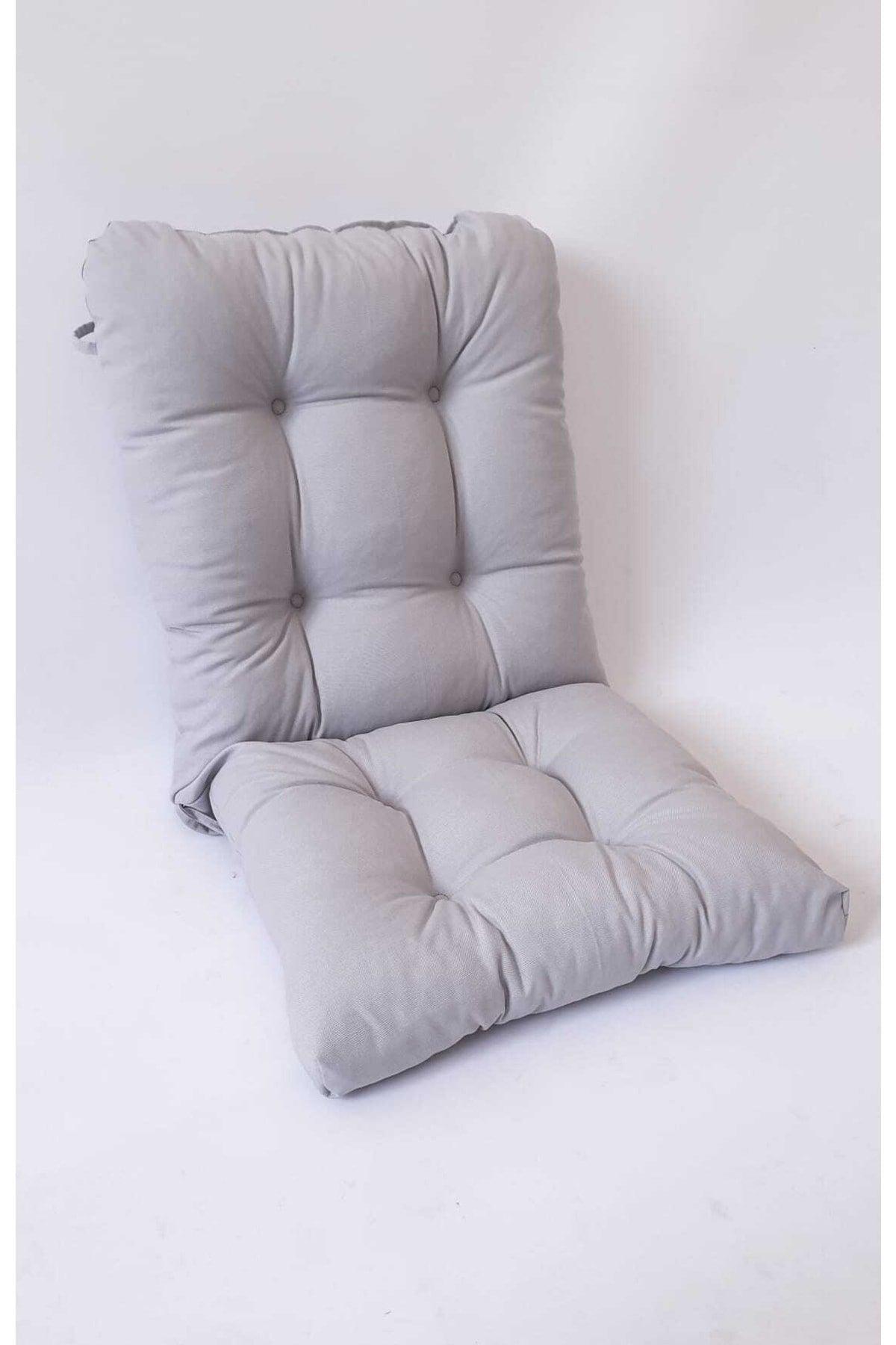Neva Pofidik Gray Backed Chair Cushion Specially Stitched Laced 44x94 Cm - Swordslife