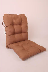 Neva Pofidik Brown Backed Chair Cushion Specially Stitched Laced 44x94 Cm - Swordslife