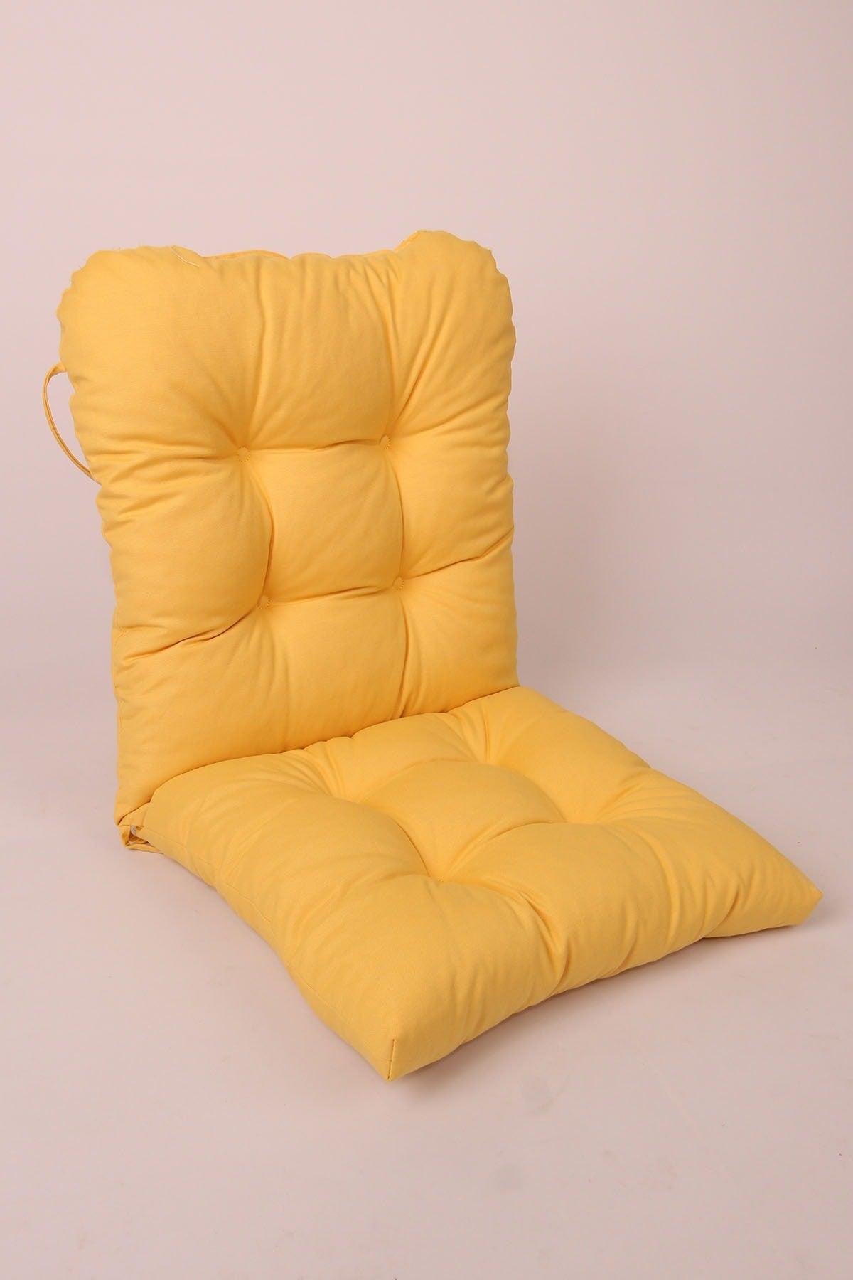 Neva Pofidik Yellow Backed Chair Cushion Specially Stitched Laced 44x94 Cm - Swordslife