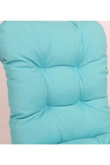 Neva Pofidik Turquoise Backed Chair Cushion Specially Stitched Laced 44x94 Cm - Swordslife