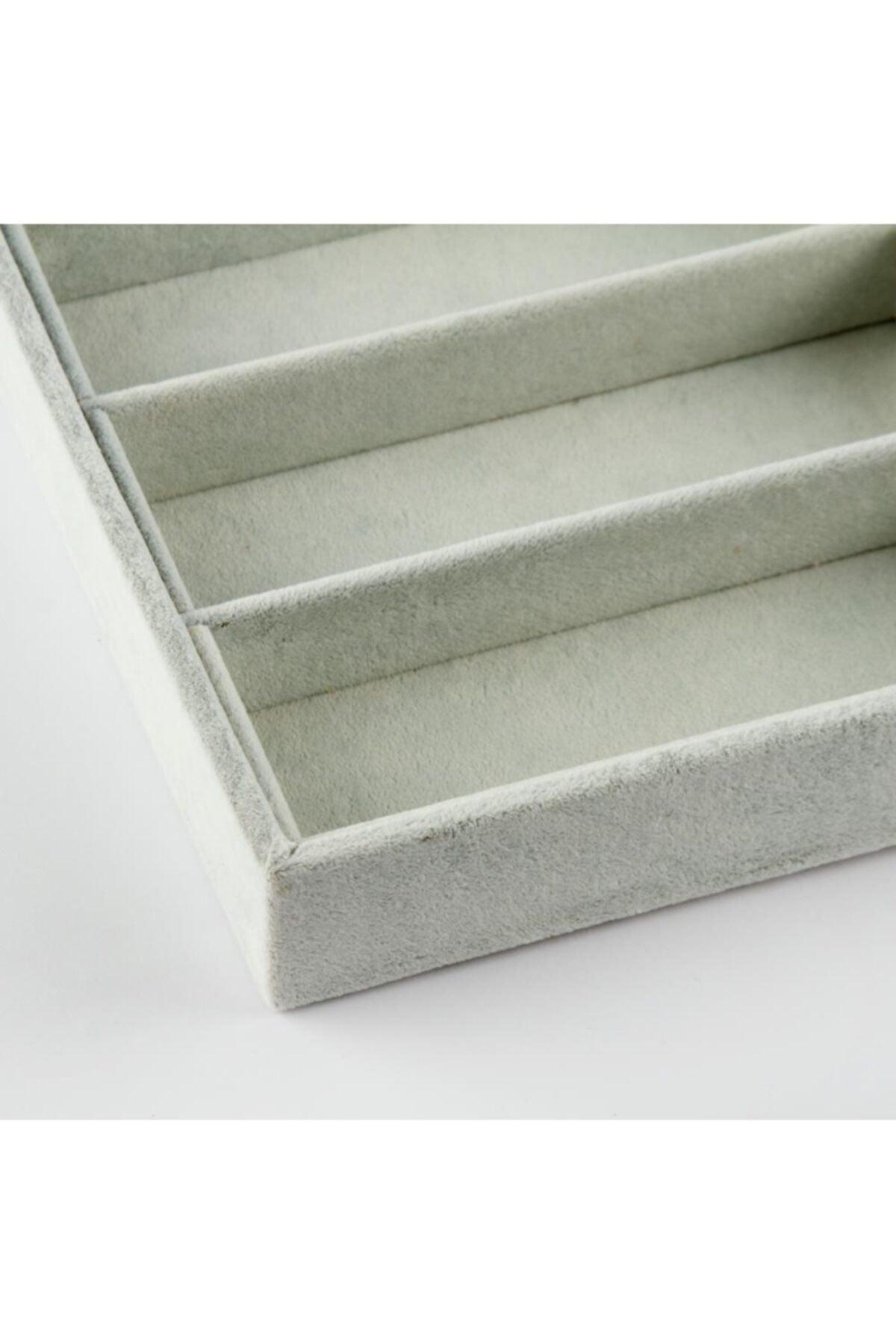 New Domestic Suede Gray Drawer Jewelry Organizer Box (AYDINDECOR) - Swordslife