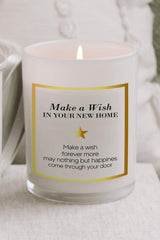 New Home Large White Glass Candle Vanilla - Swordslife