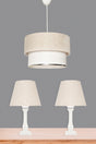 New Moderno Chandelier And Lampshade Set Straw Cream - Swordslife