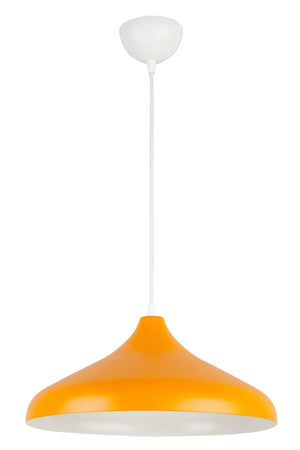Nil Special Design Modern Sports Decorative Cafe-kitchen Orange Inside White Pendant Lamp Single Chandelier - Swordslife