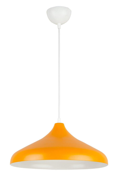 Nil Special Design Modern Sports Decorative Cafe-kitchen Orange Inside White Pendant Lamp Single Chandelier - Swordslife