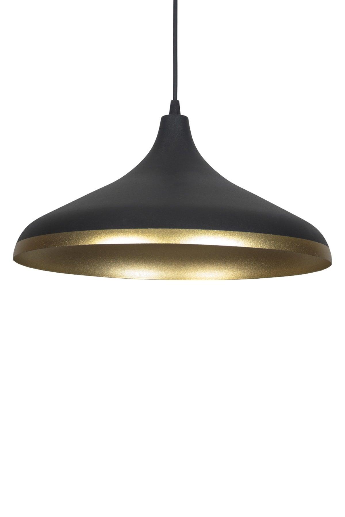 Nil Special Modern Design Striped Black Gold Metal Cafe - Kitchen Single Chandelier - Swordslife