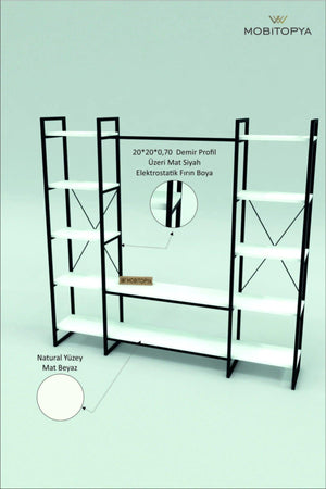Nilamu Wardrobe, Metal Hardware, White, Open Wardrobe, Organizer, Hanger - Swordslife