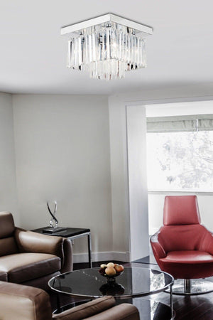 Nilüfer 2 Ebene klein verchromt Quadratische Kristall Stein modernes Design Kristal Hall Chandeler - Swordslife