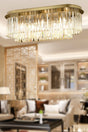 Nilüfer Rechteckig Vintage Crystal Stone Modern Design Esstisch Top Kristal Hall Chandeler - Swordslife