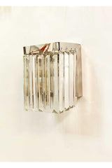 Nirvana Crystal Stone Silver Battery Sconce - Swordslife